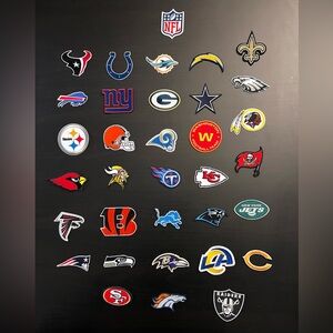 NFL Iron on Patches | All 32 Teams available | All sizes between 2-3 inc…